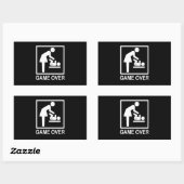 ゲームのママのサイネージおもしろいピクトグラム 長方形シール (シート)