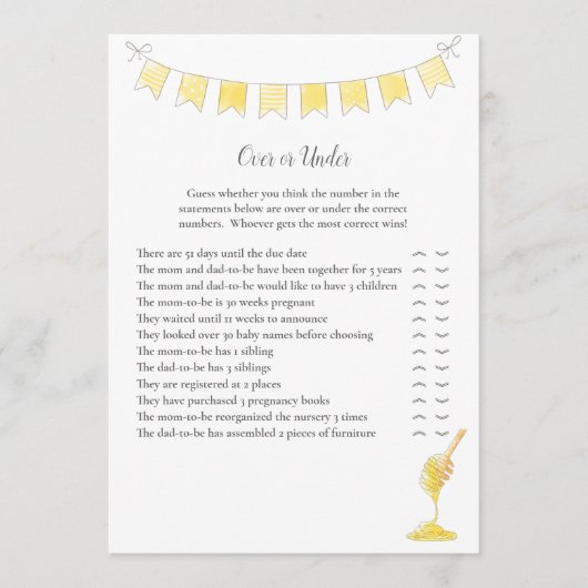 ゲームの上と下の男の子テディベアとハニーカード プログラム (正面)