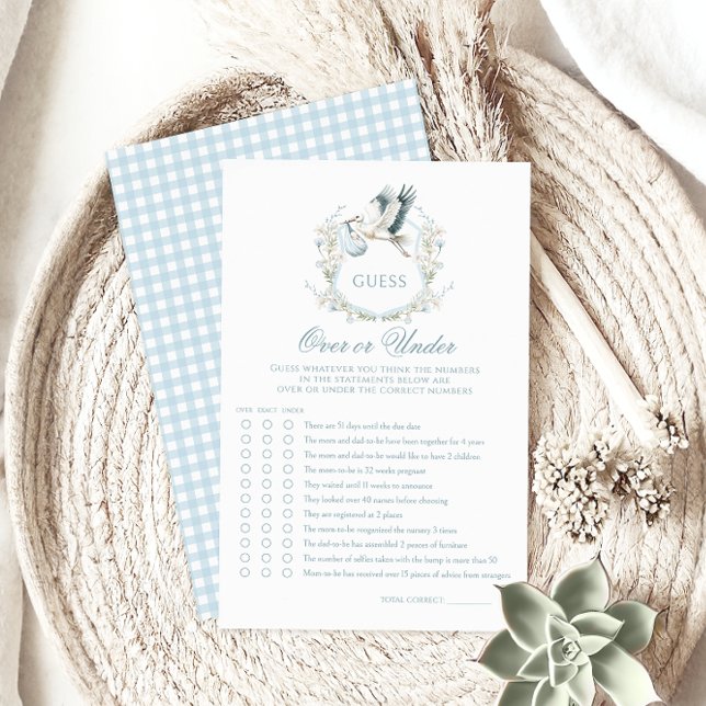 ゲームの上または下でライトブルーストーク赤ちゃんシャワー (クリエイターアップロード済み)