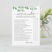 ゲームの上または下で編集可能ベビーシャワーパーティーカード 招待状 (スタンド正面)