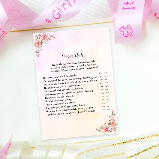 ゲームの上または下で象の赤ちゃんシャワー 招待状