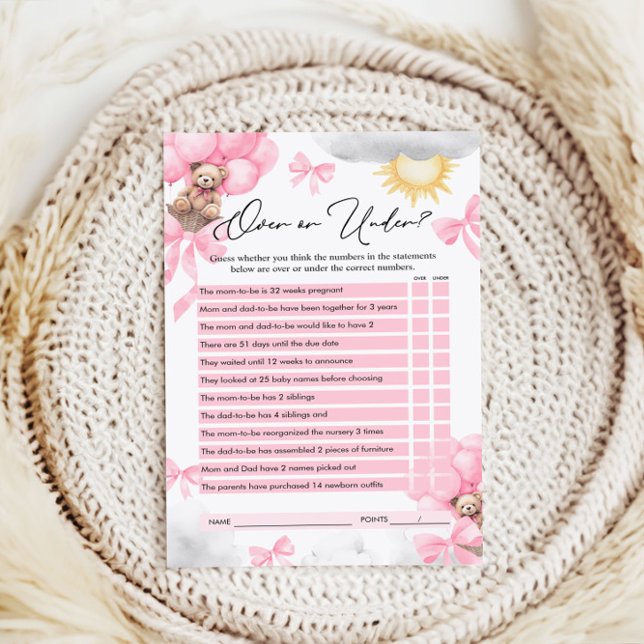 ゲームの上または下で、クマ赤ちゃんシャワーのゲーム (クリエイターアップロード済み)