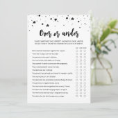 ゲームの上または下ベビーシャワーパーティーカード 招待状 (スタンド正面)