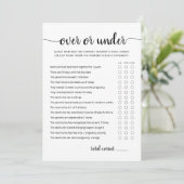 ゲームの上または下ベビーシャワーパーティーカード 招待状 (スタンド正面)