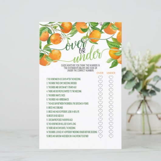 ゲームの上または下 – オレンジ (スタンド正面)