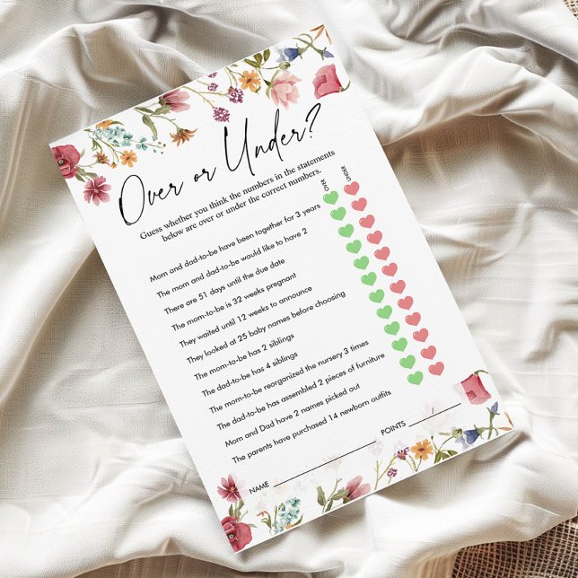 ゲームの上または下 | 赤ちゃんシャワーゲーム (クリエイターアップロード済み)