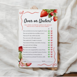 ゲームの上または下 | 赤ちゃんシャワーゲーム