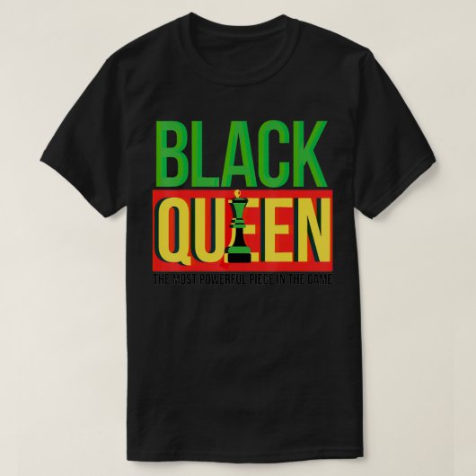 ゲームの中で最も強力なブラッククイーン Tシャツ (デザイン正面)