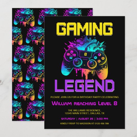 ゲームの伝説 招待状 (正面/裏面)