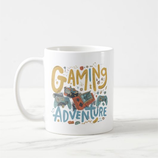 ゲームの冒険 コーヒーマグカップ (左)