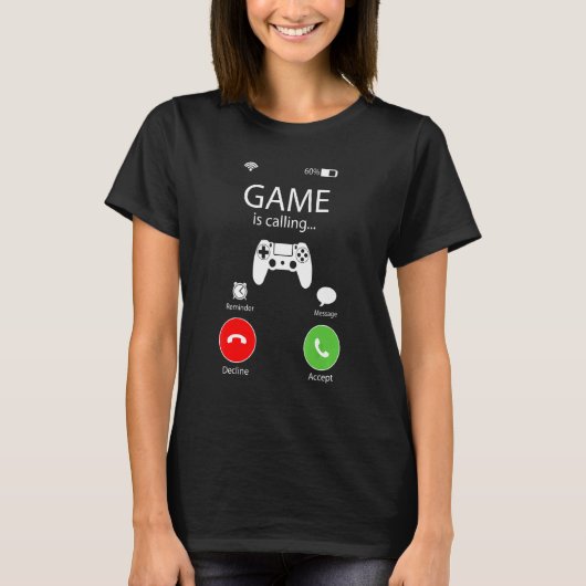 ゲームの呼び出しゲーマーコンソールに移動する必要がある Tシャツ (正面)
