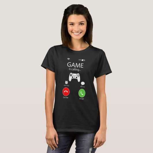 ゲームの呼び出しゲーマーコンソールに移動する必要がある Tシャツ (正面フル)