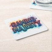 ゲームの威厳 スクエアペーパーコースター (アングル)