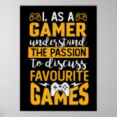ゲームの情熱 – ビデおもしろいオゲーマー，ゲームのユーモア ポスター (正面)