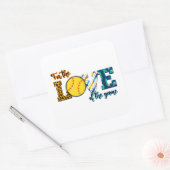 ゲームの愛のためにソフトボールmom Leopard スクエアシール (封筒)