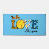 ゲームの愛のためにソフトボールmom Leopard デスクマット (正面)