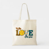 ゲームの愛のためにソフトボールmom Leopard トートバッグ (裏面)