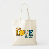 ゲームの愛のためにソフトボールmom Leopard トートバッグ (正面)