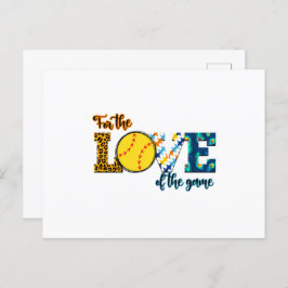 ゲームの愛のためにソフトボールmom Leopard ポストカード