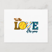 ゲームの愛のためにソフトボールmom Leopard ポストカード (正面)