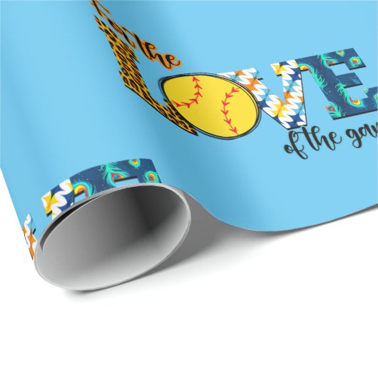 ゲームの愛のためにソフトボールmom Leopard ラッピングペーパー (ロールコーナー)