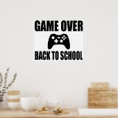 ゲームの新学期白 ポスター (キッチン)