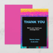 ゲームの時間だよ！子供向けのドット絵ゲームの誕生日パーティー サンキューカード (正面/裏面)