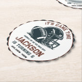 ゲームの時間だ！サッカーの誕生日の子供たちをキックオフ ペーパーコースター (アングル)