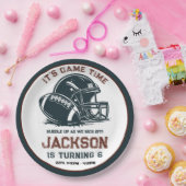 ゲームの時間だ！サッカーの誕生日の子供たちをキックオフ ペーパープレート (パーティー)