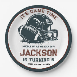 ゲームの時間だ！サッカーの誕生日の子供たちをキックオフ ペーパープレート