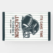 ゲームの時間だ！サッカーの誕生日の子供たちをキックオフ 横断幕 (横)