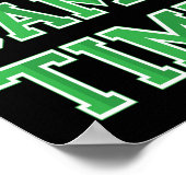 ゲームの時間だ!サッカーパーティー標識プリント ポスター (角)