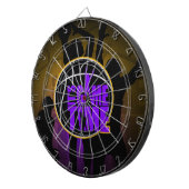 ゲームの時間 – パープル&金ゴールド ダーツボード (正面右)
