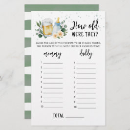 ゲームの緑のベビーは醸造されている古さ