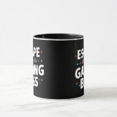 ゲームの至福に逃げる、ゲーマーのマグカップ マグカップ (中央)