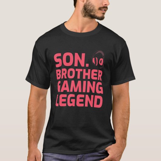 ゲームの衣装としてゲーマーのための息子の兄弟ゲーム Tシャツ (正面)