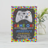 ゲームの誕生日招待状 ビデオゲームの誕生日 招待状 (スタンド正面)