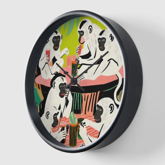 ゲームの週末 壁時計 (傾斜)