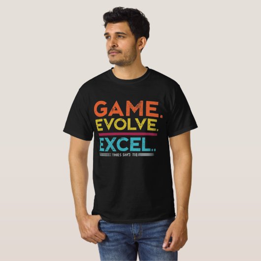ゲームの進化Excel Tシャツ (正面フル)
