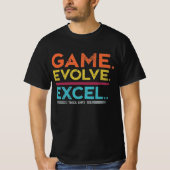 ゲームの進化Excel Tシャツ (正面)