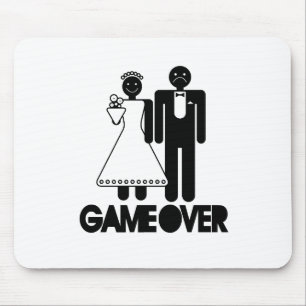 ゲームの過剰おもしろいな結婚祝い マウスパッド