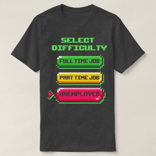 ゲームの難易度 Tシャツ (デザイン正面)