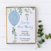 ゲームの青いバルーンの緑の数を推測 ポスター