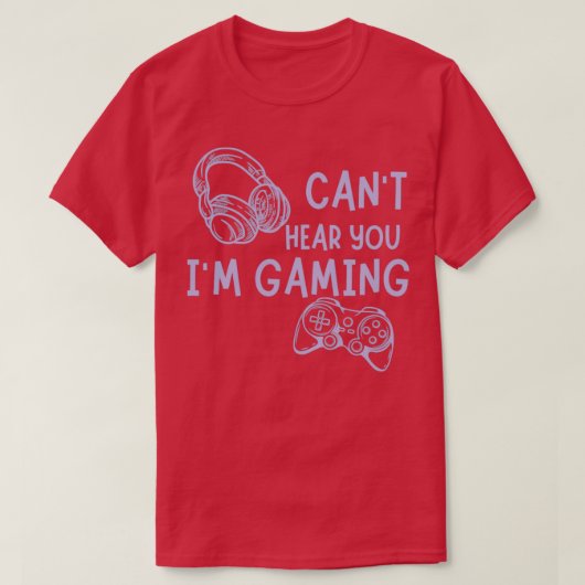 ゲームの音が聞こえないおもしろい Tシャツ (デザイン正面)