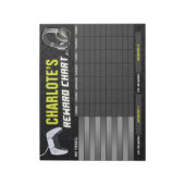 ゲームの黄色の報酬チャートパーソナライズされた ノートパッド (回転)