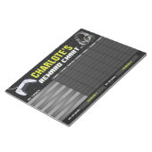 ゲームの黄色の報酬チャートパーソナライズされた ノートパッド (アングル)