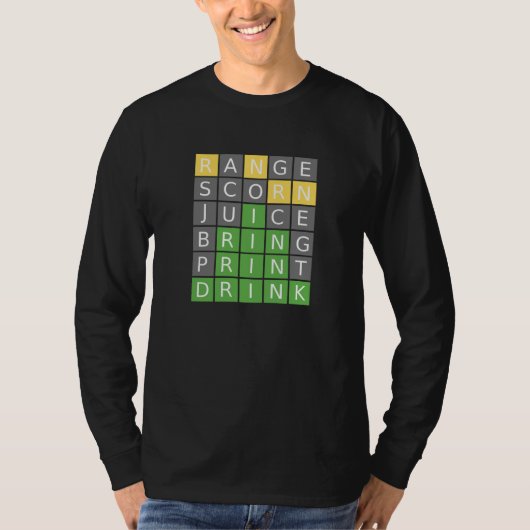 ゲームのTシャツをワードゲーム Tシャツ (正面)