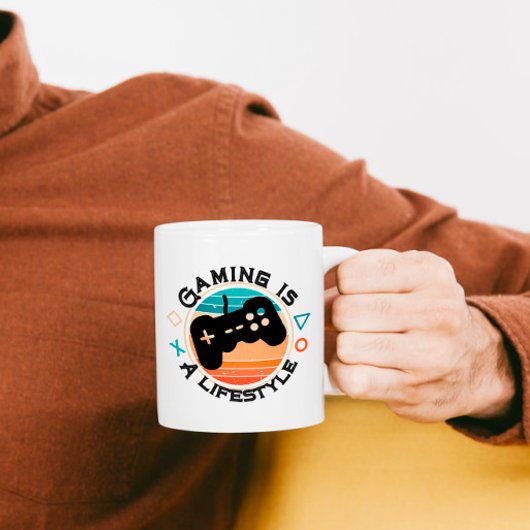 ゲームはライフスタイルレトロヴィンテージ コーヒーマグカップ