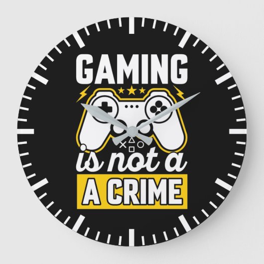ゲームは犯罪ではない – ビデおもしろいオゲーマー,ゲーム ラージ壁時計 (正面)