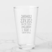 ゲームは私の問題のほとんどを解決する。 タンブラーグラス (裏面)